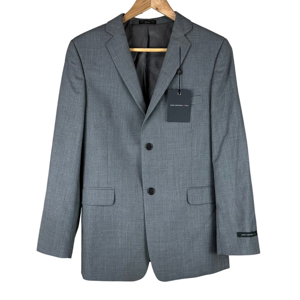 John Varvatos Boy's Premium Tailored Single Needle Gray Blazer Size 18R NEW